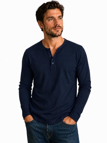 Image of FN3 Men's Premium Waffle Knit Henley Tshirt for Men