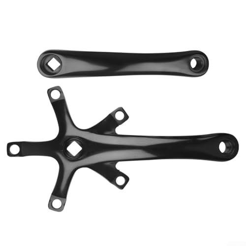 1 par de manivela de agujero cuadrado para bicicleta, manivela de aleación de aluminio, soporte de cadena simple y doble cadena de carretera, para bicicleta plegable y bicicleta de carretera