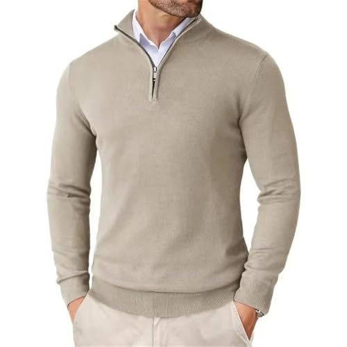 Men’S Quarter Zip Up Sweater Slim Fit Lightweight Mock Neck Pullover Half Turtleneck Knitted Streetwear Outdoor Sweater2