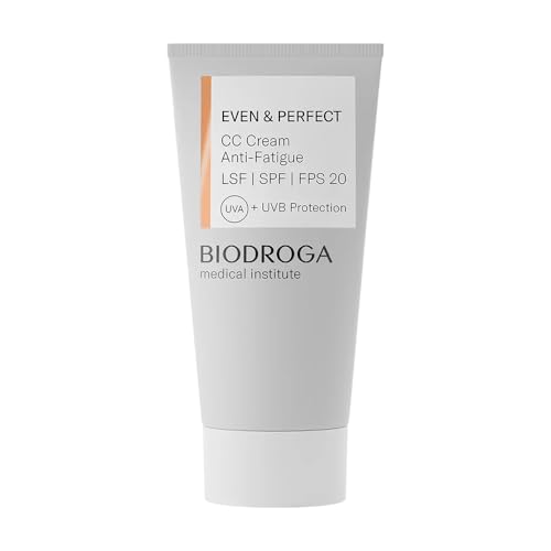 BIODROGA Medical Institute – Even & Perfect CC Cream Anti-fatiga SPF 20 30 ml – Cuidado facial, antifatiga, optimización de la tez, ácido hialurónico, complejo vitamínico, sin parabenos, sin silicona,