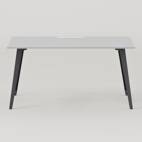 Image of Branch Office Desk, Modern Home Office Desk | Efficient Cable Management and Fast Assembly, Compact Workstation for Home or Apartment, 48 inch Fog Top, Charcoal Base