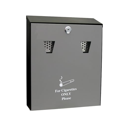 Cathedral Products Outdoor Ashtray with 3.1L Ash Bin & Integrated Extinguisher Panel