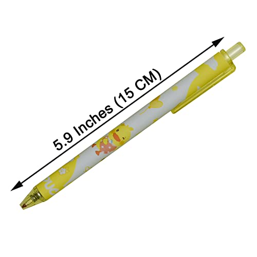 Maydahui 12Pcs Yellow Duck Gel Pens Cute Kawaii Pen Retractable Printing Animal Pens Black Ink For School Office Stationery #TOP1