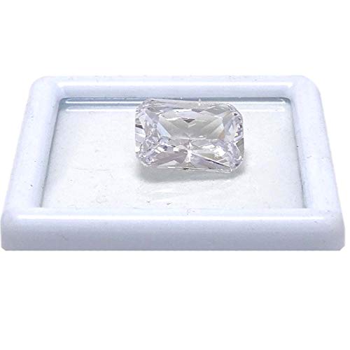 Zircon cubique 8,25 ratti taille émeraude diamant américain autriche bague