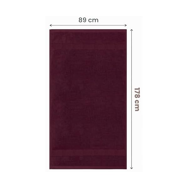 Utopia Towels - Luxueux Drap de Bain géant 2 pièces, 100% Coton filé à Anneaux, très Absorbant et à séchage Rapide, Serviette de Bain/Serviette de Sauna, Super Douce (90 x 180 cm, Bourgogne)