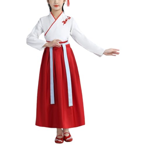 Genérico Disfraz China Niña, Vestido Hanfu Tradicional Chino para Niños Traje de Baile Tradicional Chino Disfraz Geisha Niña Escenario Actuación Antiguo Traje Niñas Vestido Princesa Elegante