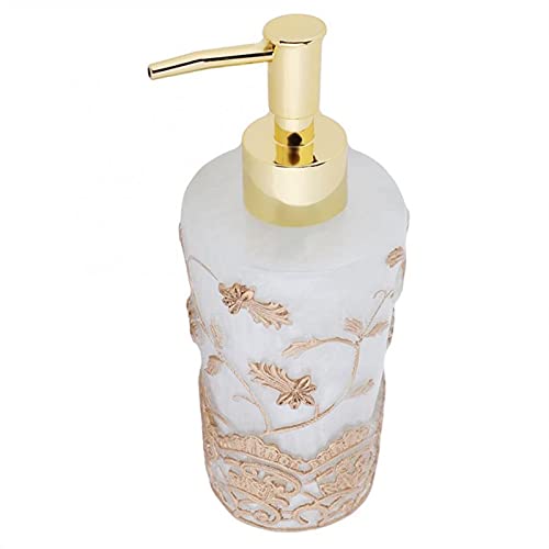 CWCQGH Dispensador de jabón líquido de 350 ml, Botella dispensadora para champú, loción, Espuma de Ducha, envase con Bomba dosificadora, Accesorios de baño para Cocina, hogar y,White