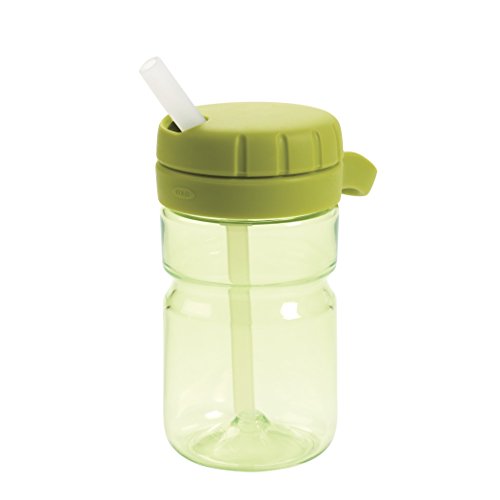 OXO Tot Twist Lid Water Bottle for Big Kids (12 Oz)- Green