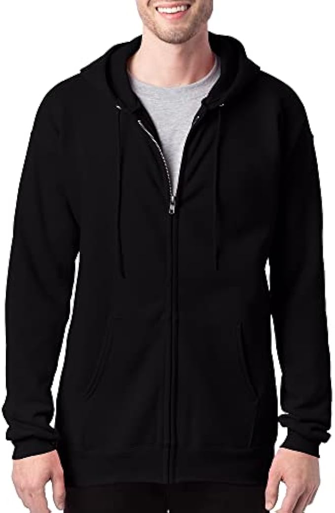 Hanes Men's Sweatshirts, Hanes Ultimate Men's Full-Zip Hoodie, Men's Zip-Up Jackets, Men's Hooded Zip Sweatshirts