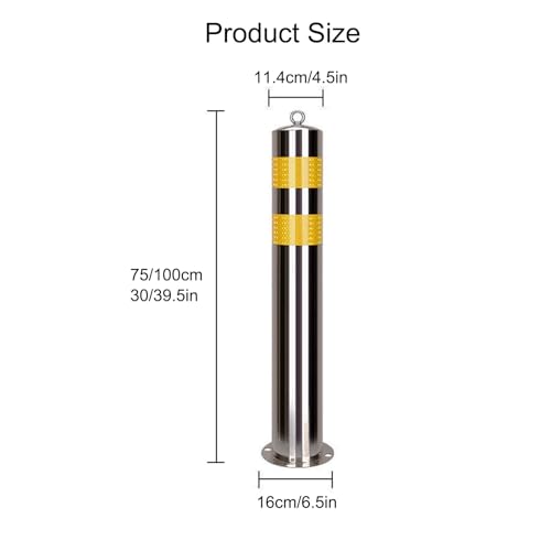 Poteau de borne en acier inoxydable durable pour parking moderne