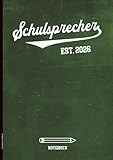 Schulsprecher Notizbuch: Schüler Notizbuch A4 Geschenk Schülersprecher praktisches Buch für Notizen mit Übersichtskalender für Vertreter der Schülerschaft kariertes Notizheft für Schulvertretung