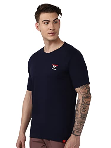 Image of hummel Champ Round Neck Cotton Rich Half Sleeve Solid Regular fit Cottonpoly T-Shirt for Men Comfortable Soft Breathable Fabric Stretchable for Everyday Use Ideal for Casualwear