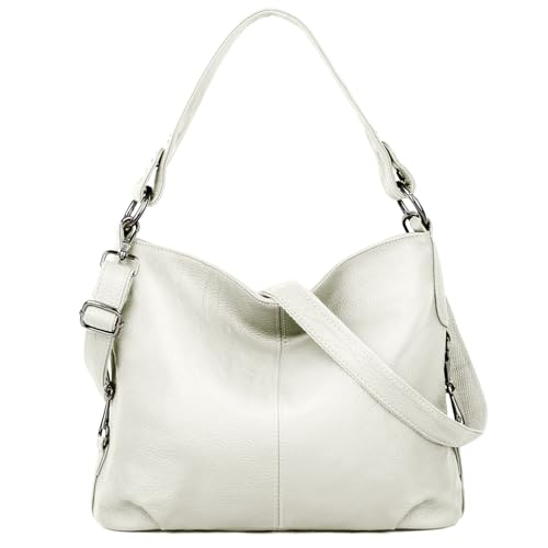 Image of YALUXE Women's Real Leather Shoulder Bags Hobo Handbag Purse Crossbody Bag