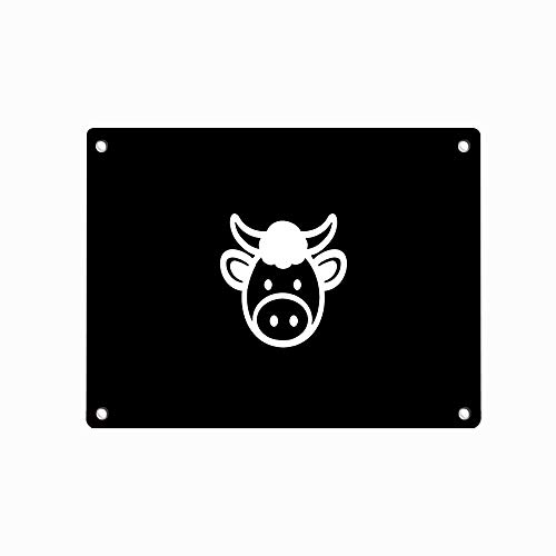 Moo Cow face Cute Vintage Travel Postcard Reproduction Metal Sign Art Wall Decor