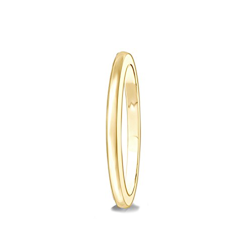 Diamond Wish 14k Gold Women's Plain Wedding Band Ring Size 4-92