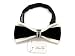 Hello Tie Men's Pre-tied PU Leather Bow Ties With Crystal Decoration -Multicolor