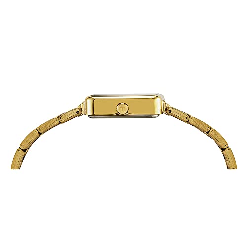 Relógio MONDAINE retangular dourado feminino 32377LPMVDE1