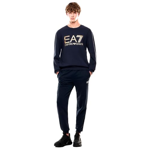 EA7 Para Hombre. 7M001191_AF17787 Sudadera Big Logo (S), Azul, Casual, AlgodóN - 5