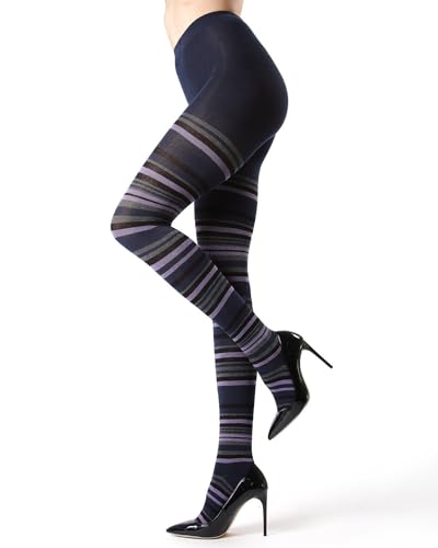 MeMoi Lulea Striped Cotton Blend Sweater Tights2
