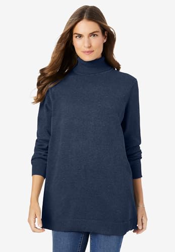 Woman Within Plus Size Perfect Long Sleeve Turtleneck Sweater3