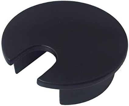 Kable Kontrol Metal Desk Grommet – Diameter 3” Inches | Hole-Cut Diameter 2.5” Inches | Color – Sleek Black | Round Face | Epoxy Coated Zine Metal | Desk Cable Grommet | Metal Desk Grommets
