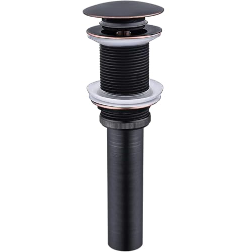 Yodel Faucet Bathroom Sink Drain Without Overflow - Big Cap for Standard 1 3/4