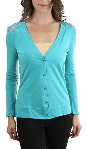 Image of ToBeInStyle Women's Long Sleeve Button Down V-Neck Cardigan