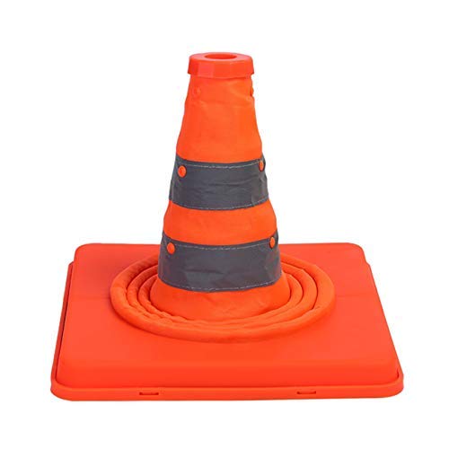 Sunnyglade 4 Pack 15.5 inch Collapsible Traffic Cones Multi Purpose Pop up Reflective Safety Cone (4)