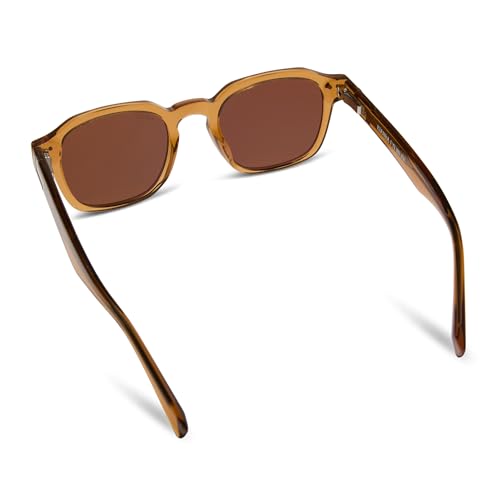 Image of KIAURA Lautner Premium UV400 Polarized Sunglasses, XL & Original Sizes, Shape Memory Acetate Frames, Scratch-Resistant Lenses