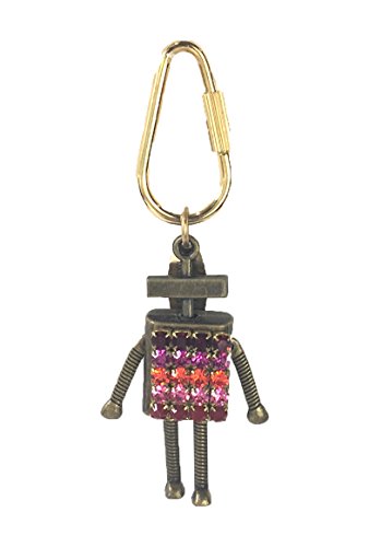 Lenora Dame Robot Purse Charm Keychain FOB, Multi