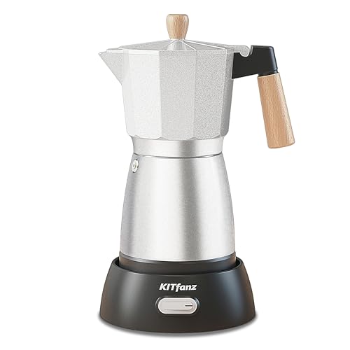 KITfanz Electric Espresso Coffee Maker, Italian Coffee Pot, Electric Moka Pot, Cuban Coffee Maker...