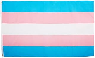REDSTAR Transgender Flag - 5ft x 3ft Large Flag - 2 Eyelets - LGBT Gay Pride Events - Premium Quality