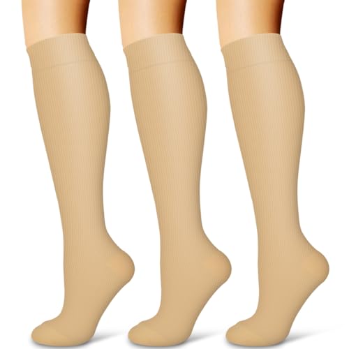 Image of COOLOVER 3 Pack Compression Socks Women & Men-Best Medical,Nursing,Travel, Flight Socks-Running & Fitness Pregnancy