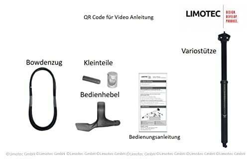 Limotec A3 gefederte Vario-Sattelstütze 31,6mm für E-Bikes und Mountainbikes