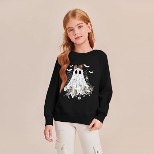 Girls' Cute Graphic Sweatshirt Long Sleeve Pullover Top Soft Casual Fall Halloween Crewneck Graphic Top2