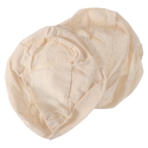 JEWEDECO Juego 2 Fundas de Tela para Cesta de Pan Ovalada 25x15x8 Cm, Forro de Algodón Transpirable para Fermentación de Masa, Utensilios para Hacer Pan y Repostería Casera