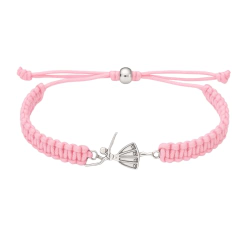 Sportybella Braided Dance Charm Bracelet - Gift For Dance Recitals & Dancers