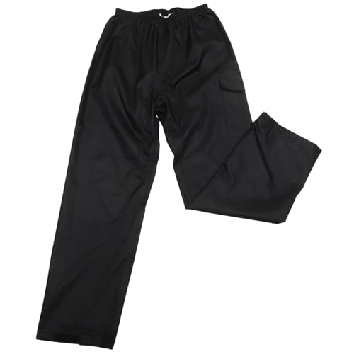 BESTonZON Adult Outdoor Rain Pants with Breathable Lining for Camping and Cycling Durable and Tear Resistant for All Seasons Activities Black