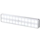 LED Closet Light, 24-LED Newest Version Rechargeable Motion Sensor Closet Light Under Cabinet Wireless Stick-Anywhere Night Light Bar with Large Battery for Stairs,Wardrobe,Kitchen,Hallway ( 1 Pack)