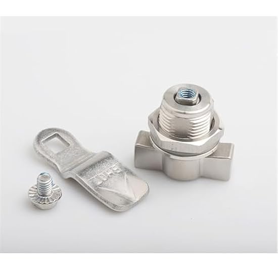 Serratura Per Quadro Elettrico - Maniglia A T, Doppia Ala, In Lega Di Zinco, Colore Nero - Foto 2