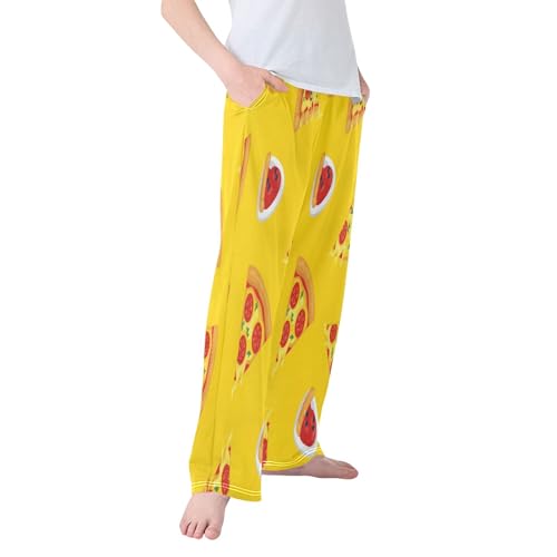 Pajama Pants Long Track Pants Pizza Slices Yellow(2) Sweatpants Athletic for 6-14 Years2