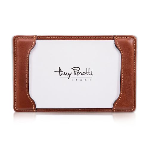 Tony Perotti Italian Leather Pocket Index Card Holder 3x5 - Portable Index Card Case - Memo Jotter Note Card Case Holds 3