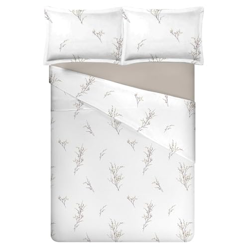 Jogo de Cama 300 Fios, várias estampas e tamanhos, Lençol Percal 100% Algodão, 4 Peças - Bem Lunar (