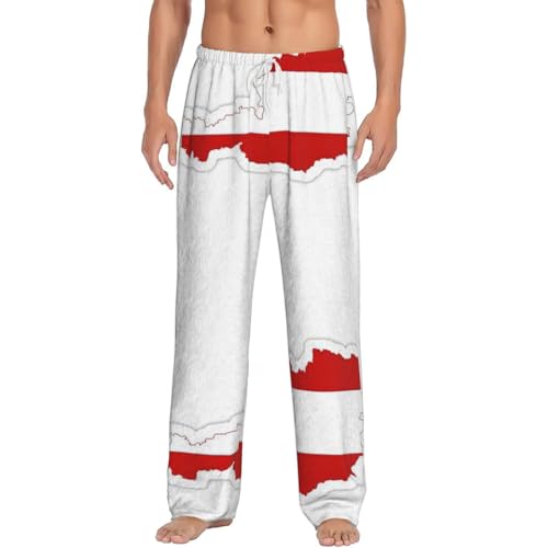 Pantalon de pyjama pour homme imprimé autrichien bas de nuit polaire chaud