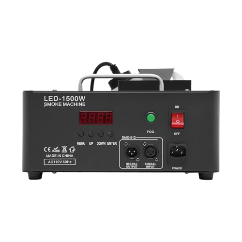 Máquina de humo con luces LED RGB 1500W y control remoto inalámbrico miniatura 4