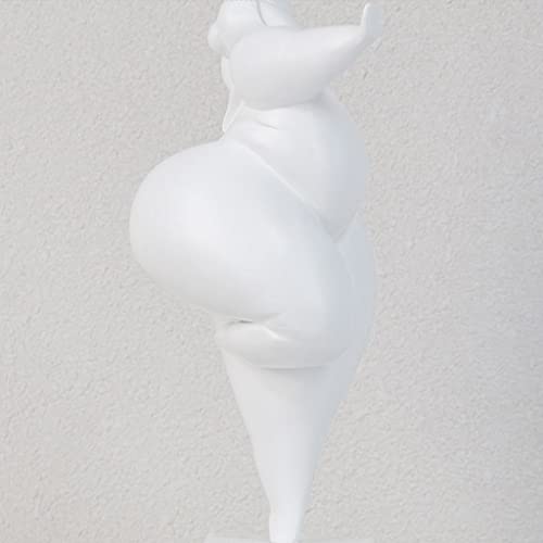 Statue de figure blanche en polystone : art de table haut de gamme