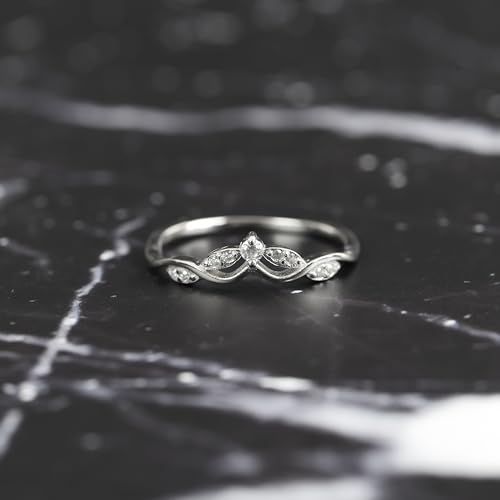 Elegant Moissanite Promise Rings for Her, Unique Women's Wedding Bands, Eternity Band Engagement & Rings for Woman, Sterling Silver Fashion Jewelry, Dainty Non Tarnish Bridal Set4