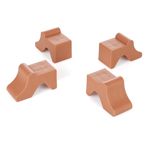 LaGreen Conjunto de 4 pernas de terracota, elevador de vasos de plástico extra estável