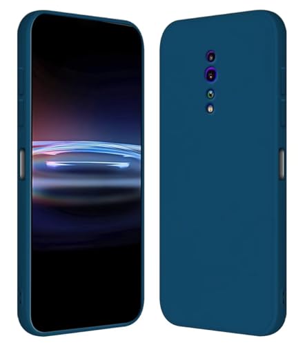 RankOne Custodia per OPPO RenoZ (6.4' Inches) Cover Morbida in Silicone TPU - Blu zaffiro
