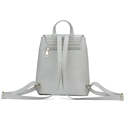 Kkxiu Stylish Small Backpack Bag For Women Synthetic Leather Mini Bookbag Purse With Multiple Pockets (A-Grey) #TOP3